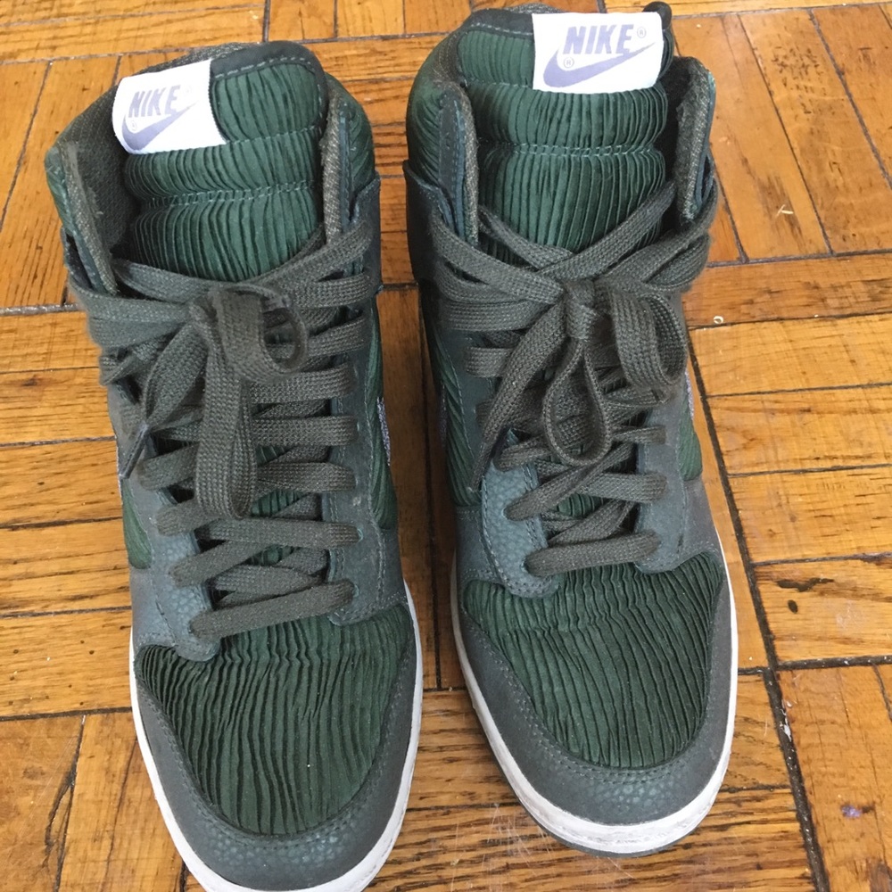 Green Nike hightops